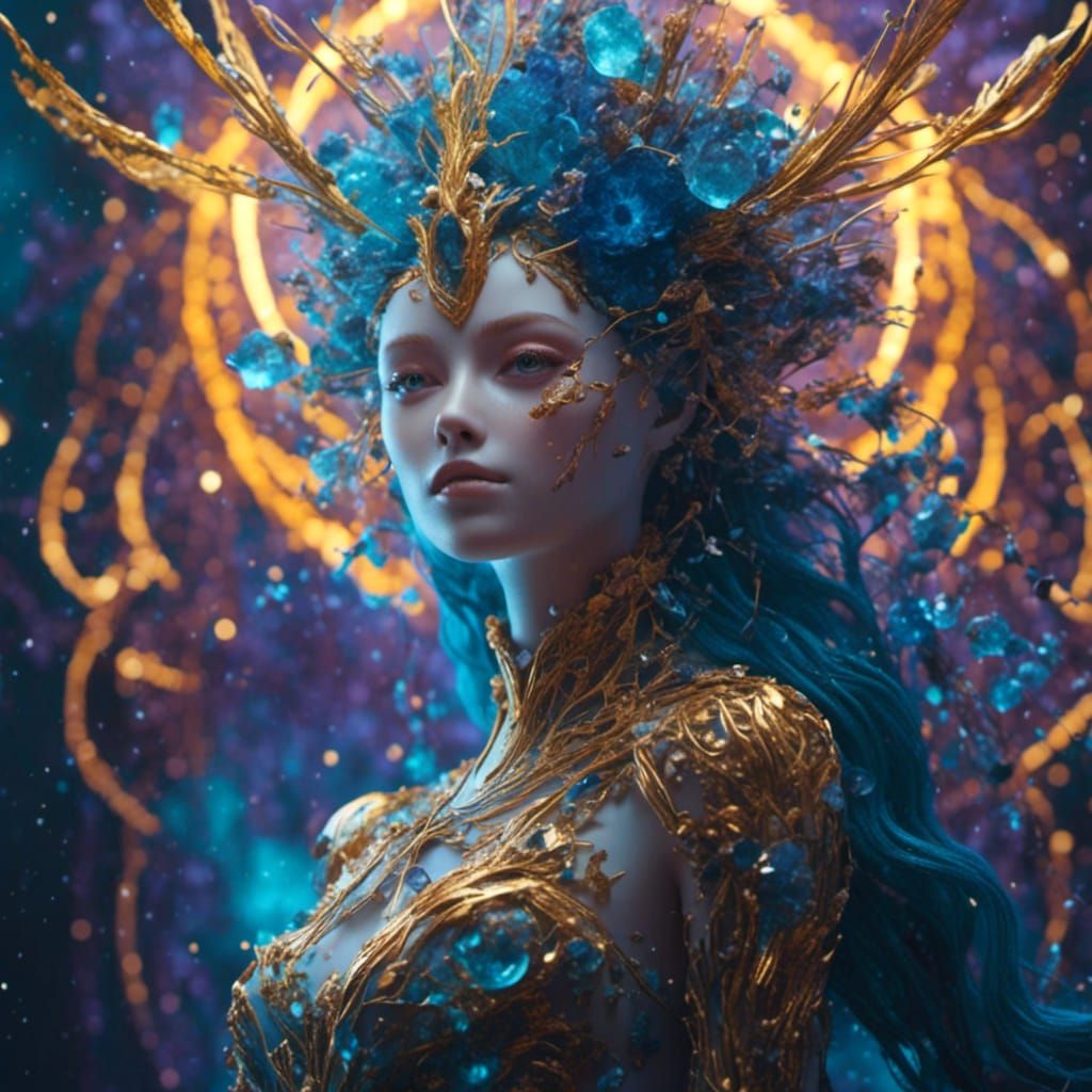 Detailed Nymph Matte Painting in Fantasy Style