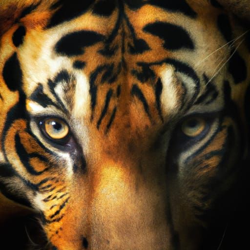 Close-Up Portrait of a Sad Tiger