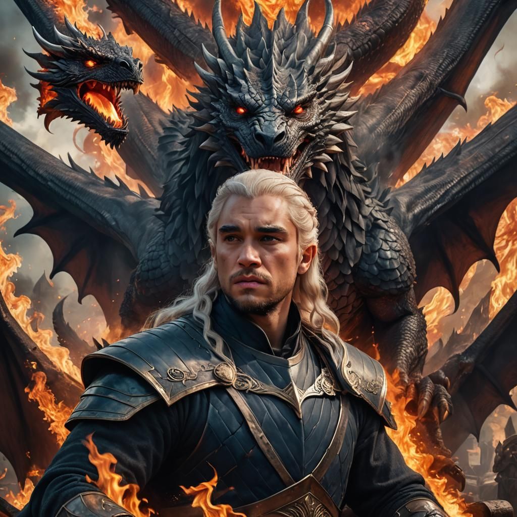 Dragon King Portrait in Artgerm Style