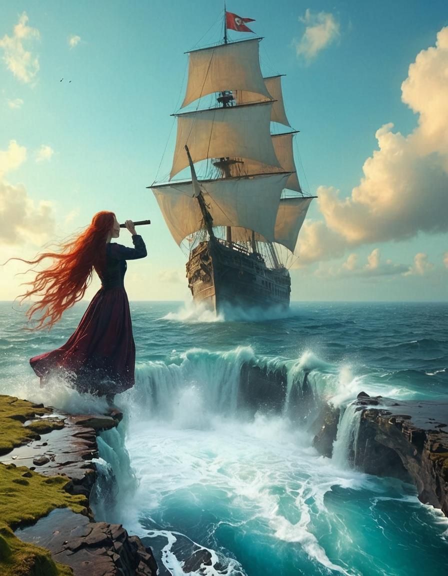 Bottomless Ocean Pit Optical Illusion