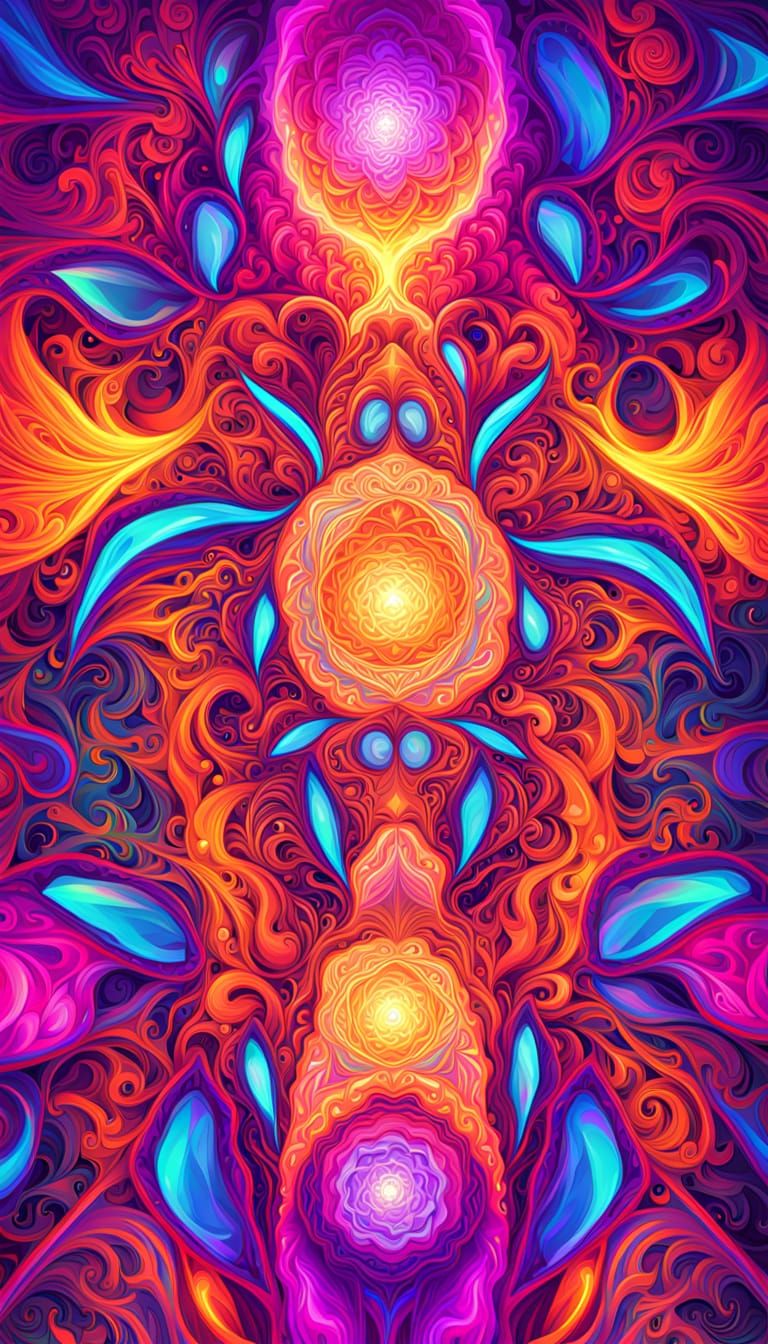 Using bright vivid colors give me what the A.I. Would image of a pleasing, satisfying internal perception  THAT would be...