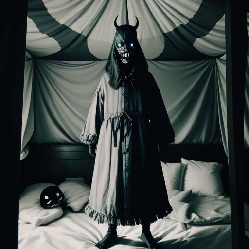 Horrifying Sleep Paralysis Demon on Beach