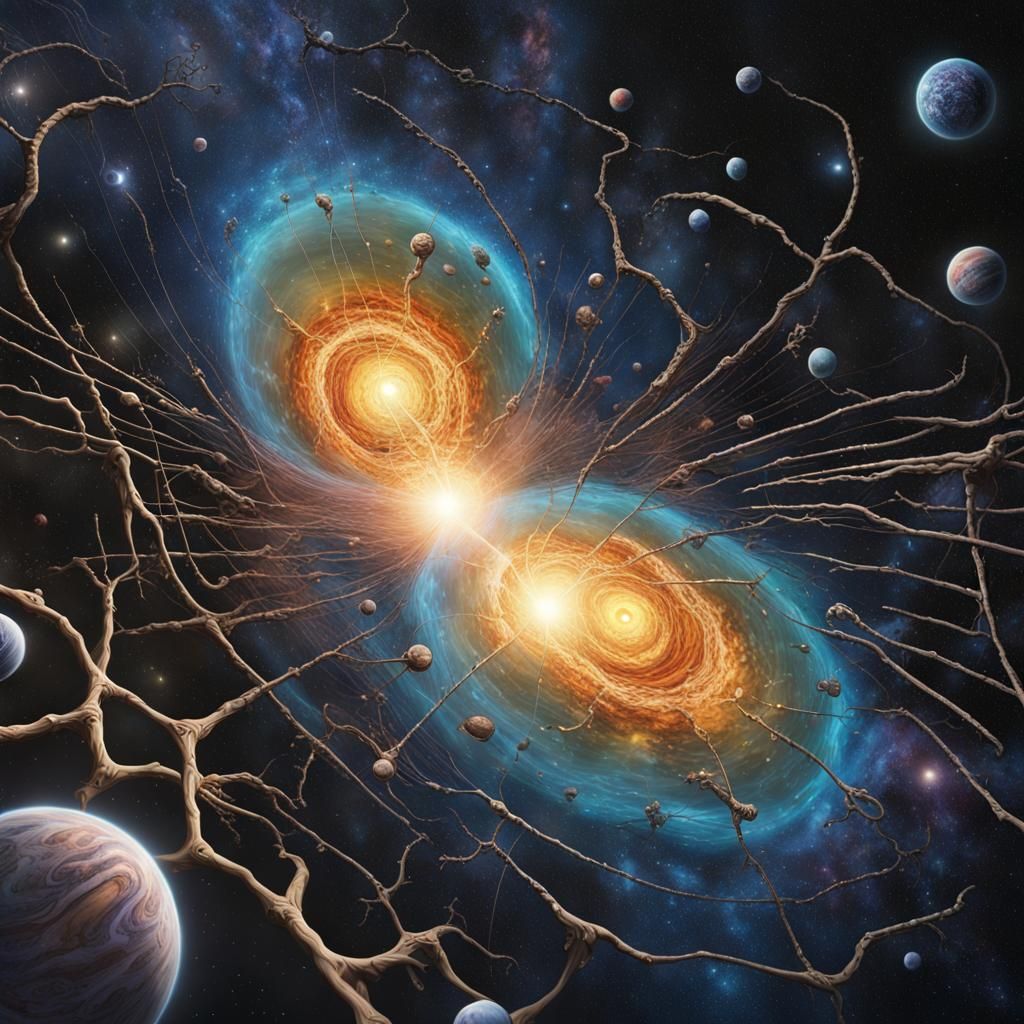 Hyperrealistic Cosmic Explosion in Polychromatic Graffiti St...