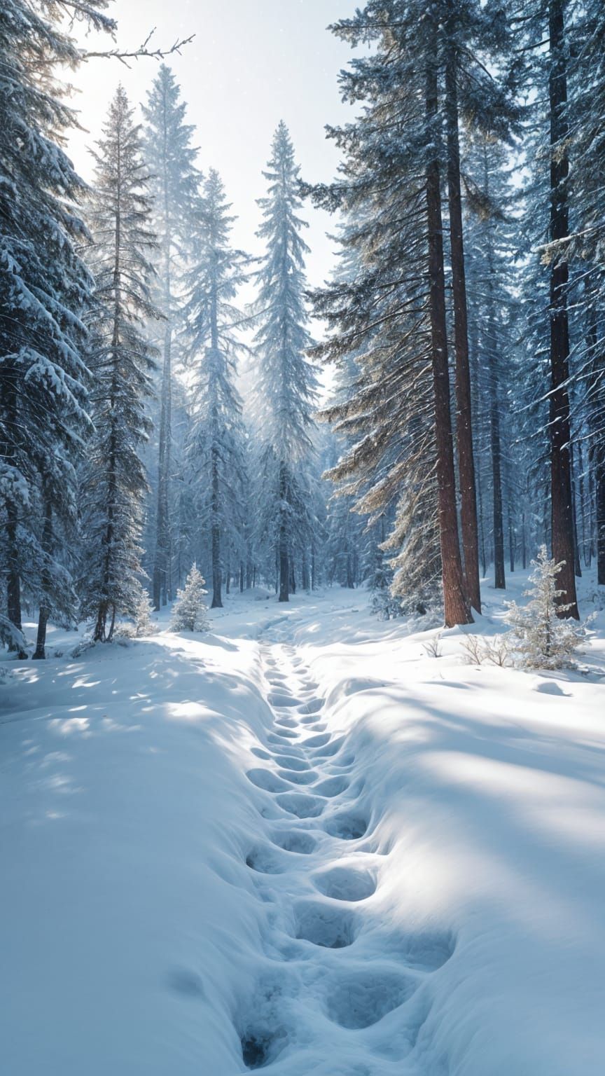 Winter Forest Serenity in Constable Style