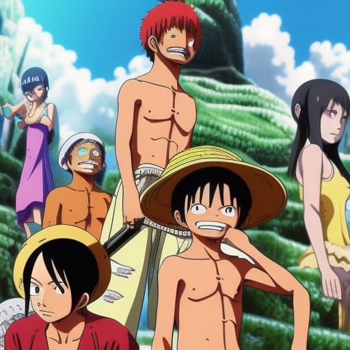 One Piece in Studio Ghibli Anime Style