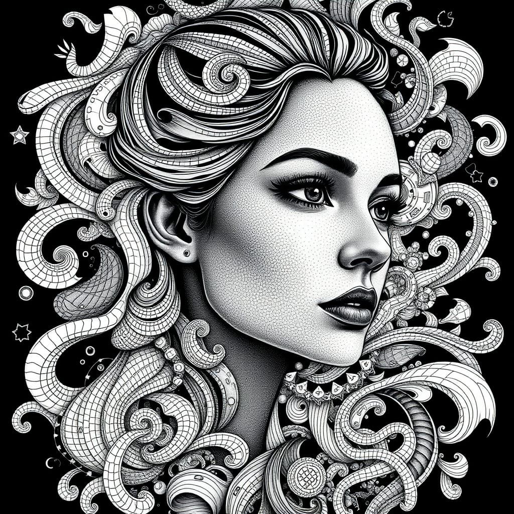 Xerox Zentangle Beauty - (3 word challenge)