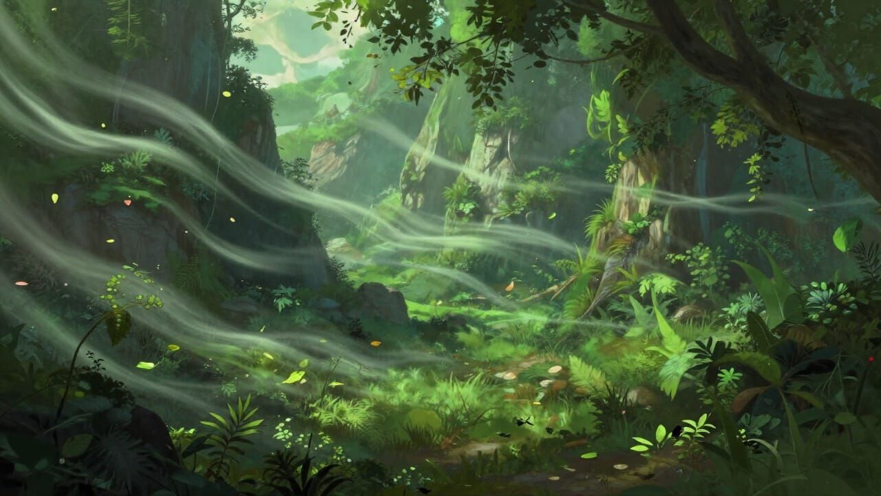 Gentle Breeze in Lush Valley Matte Painting