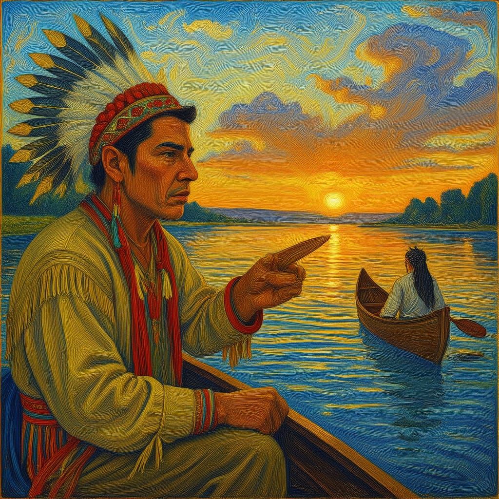 Native American Chief Names Ohio Territory Surrealism