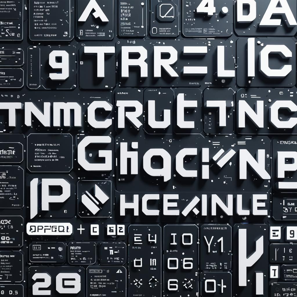 Glitch Core Helvetica Space Font Display Panels
