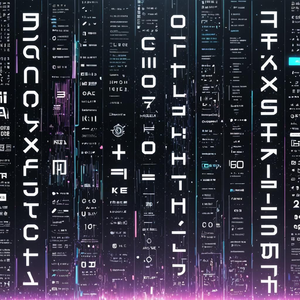 Glitch Core Helvetica Space Font Display Panels