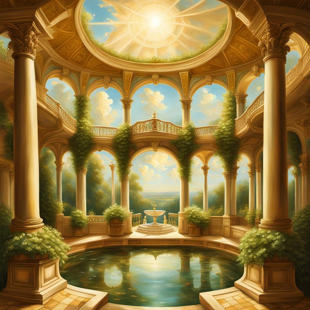 Baroque Spa: Lush Greenery and Majestic Architecture