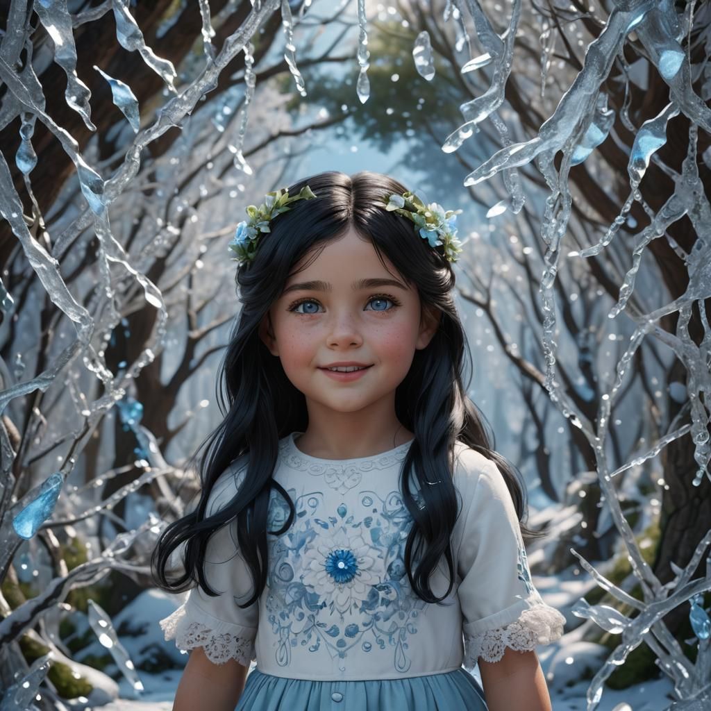 Giggling Girl: Detailed Fantasy Concept Art