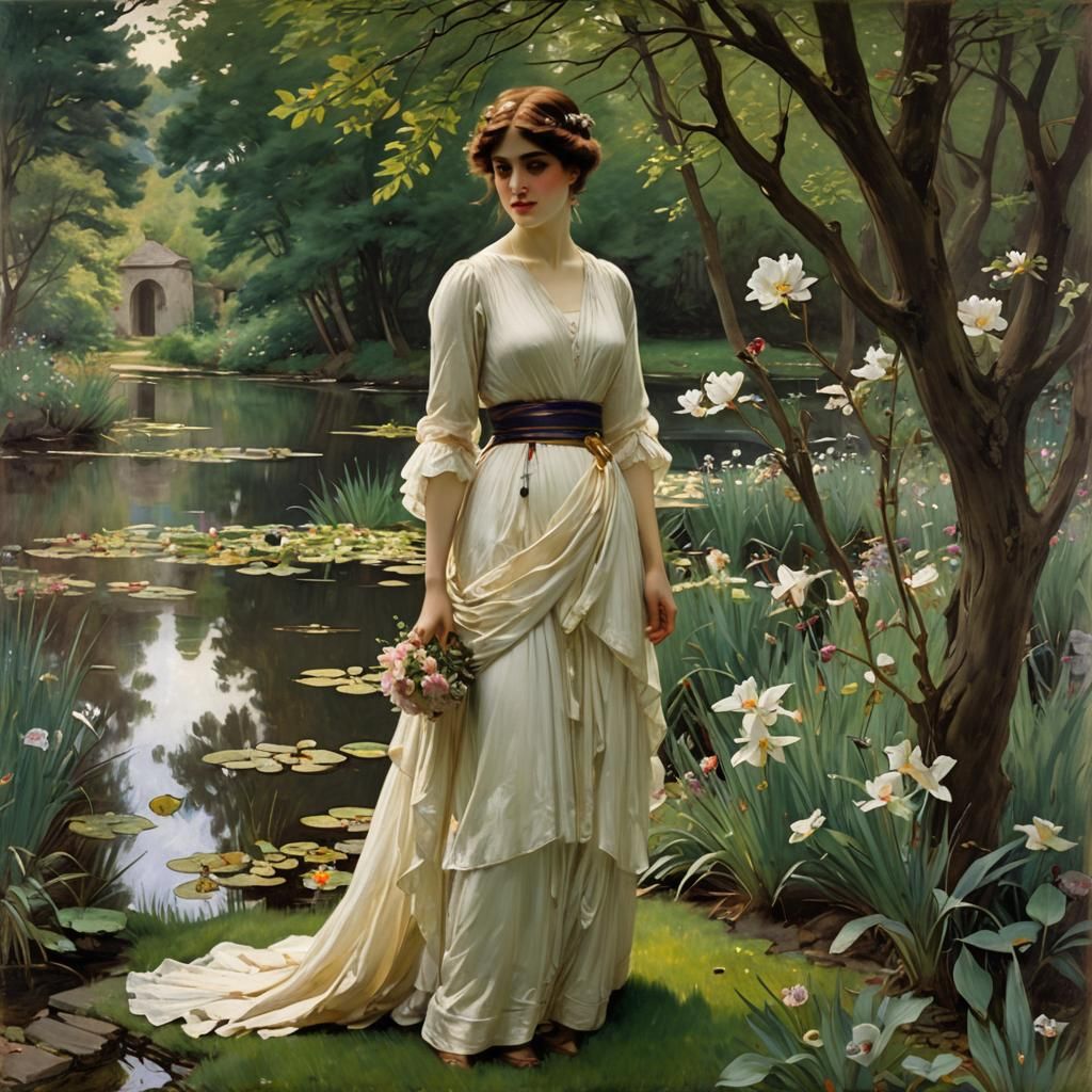 Classical Portrait in Waterhouse Sargent Style