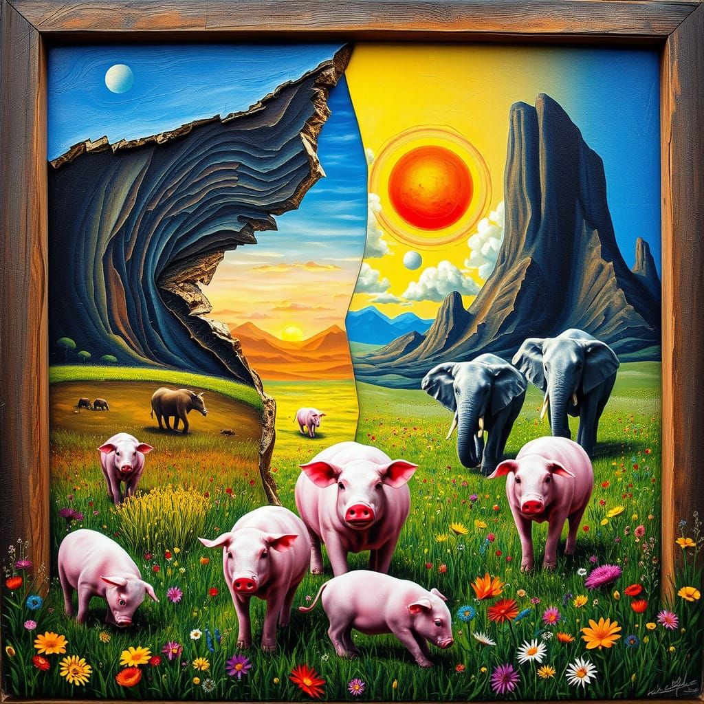 Springtime Surrealism: Vibrant Creatures and Shattered Reali...
