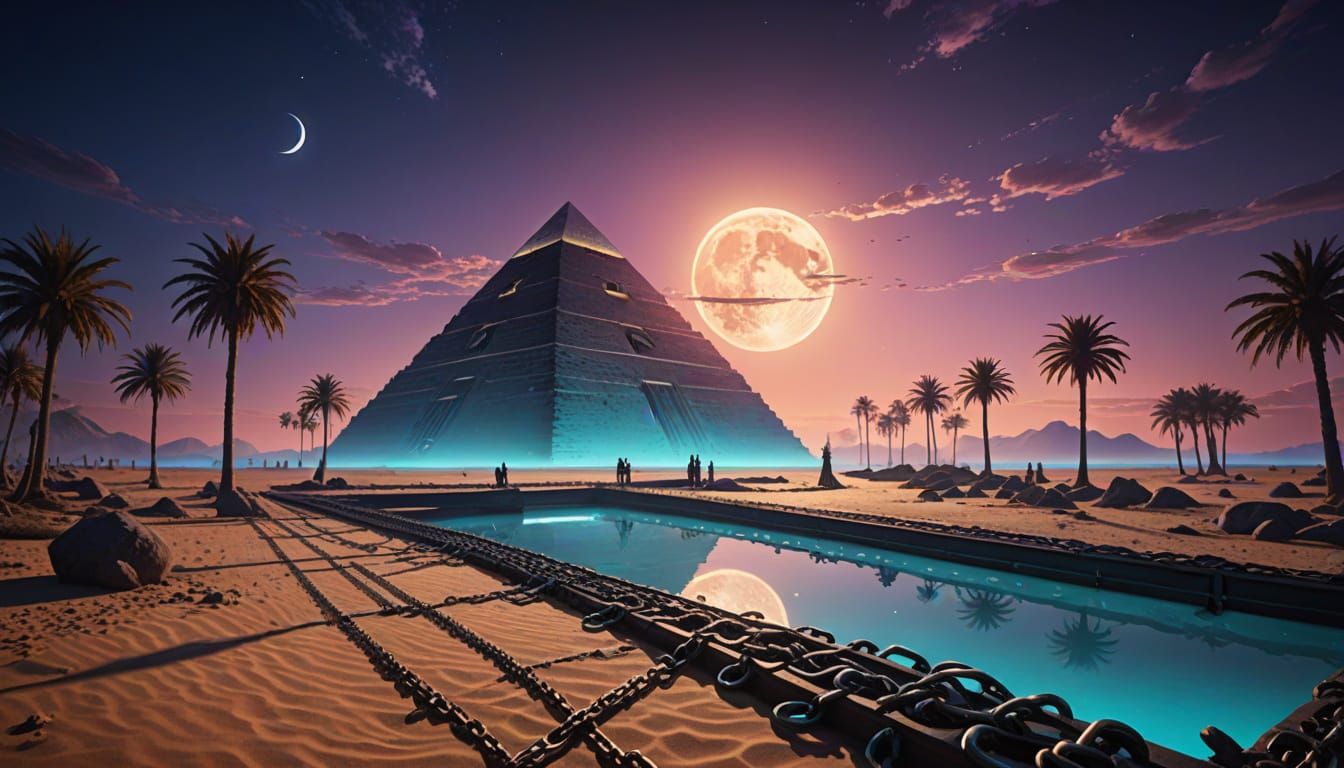 Surreal City on a Floating Stone Platform, Inspired by Salva...