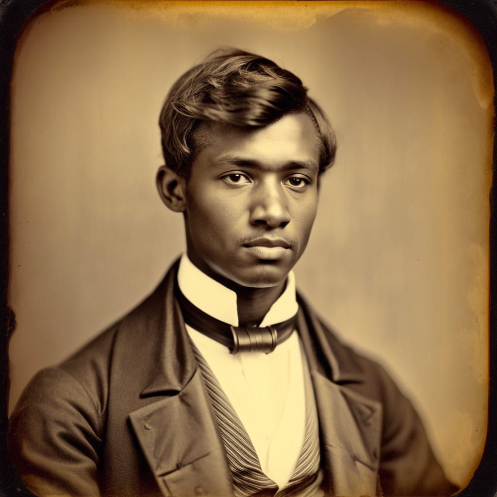 Vintage Portrait of a Shirtless Young Man