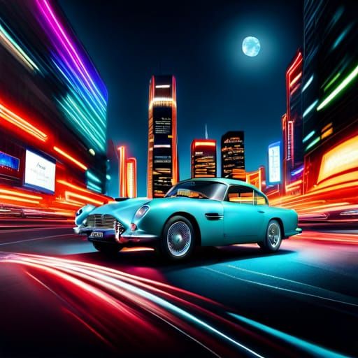 Aston Martin DB5 in Biopunk Cyberpunk Universe