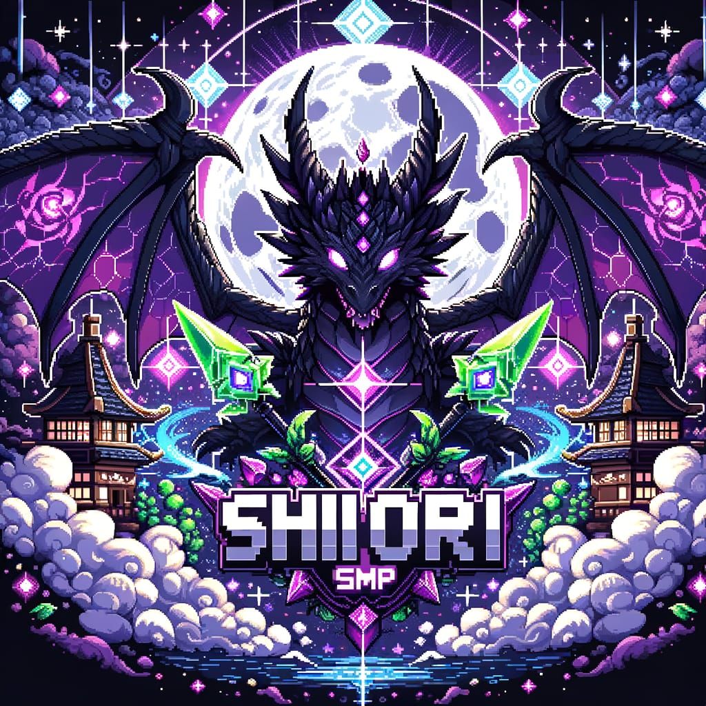 Epic Pixel Fantasy Logo for Minecraft SMP Server