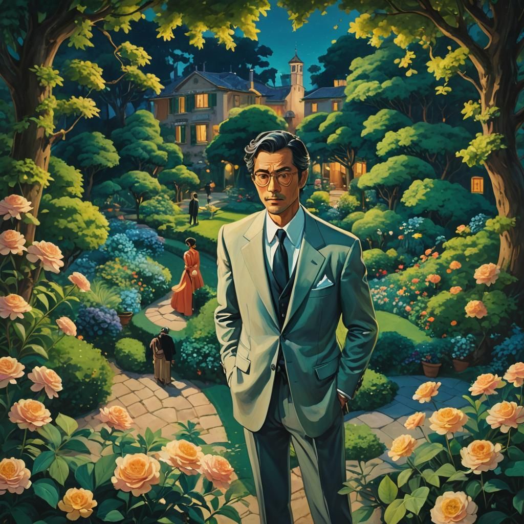 Italian CEO and Fiancee in Miyazaki-Style Garden