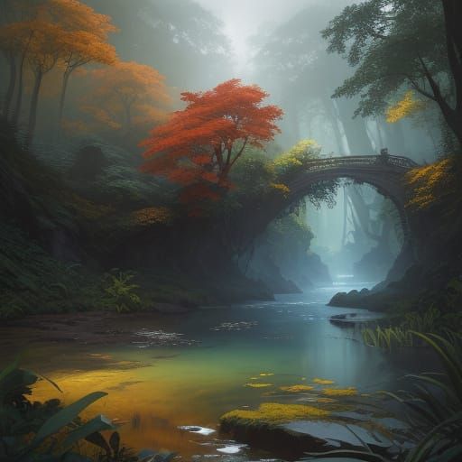 Fantasy Goddess in Golden Hues