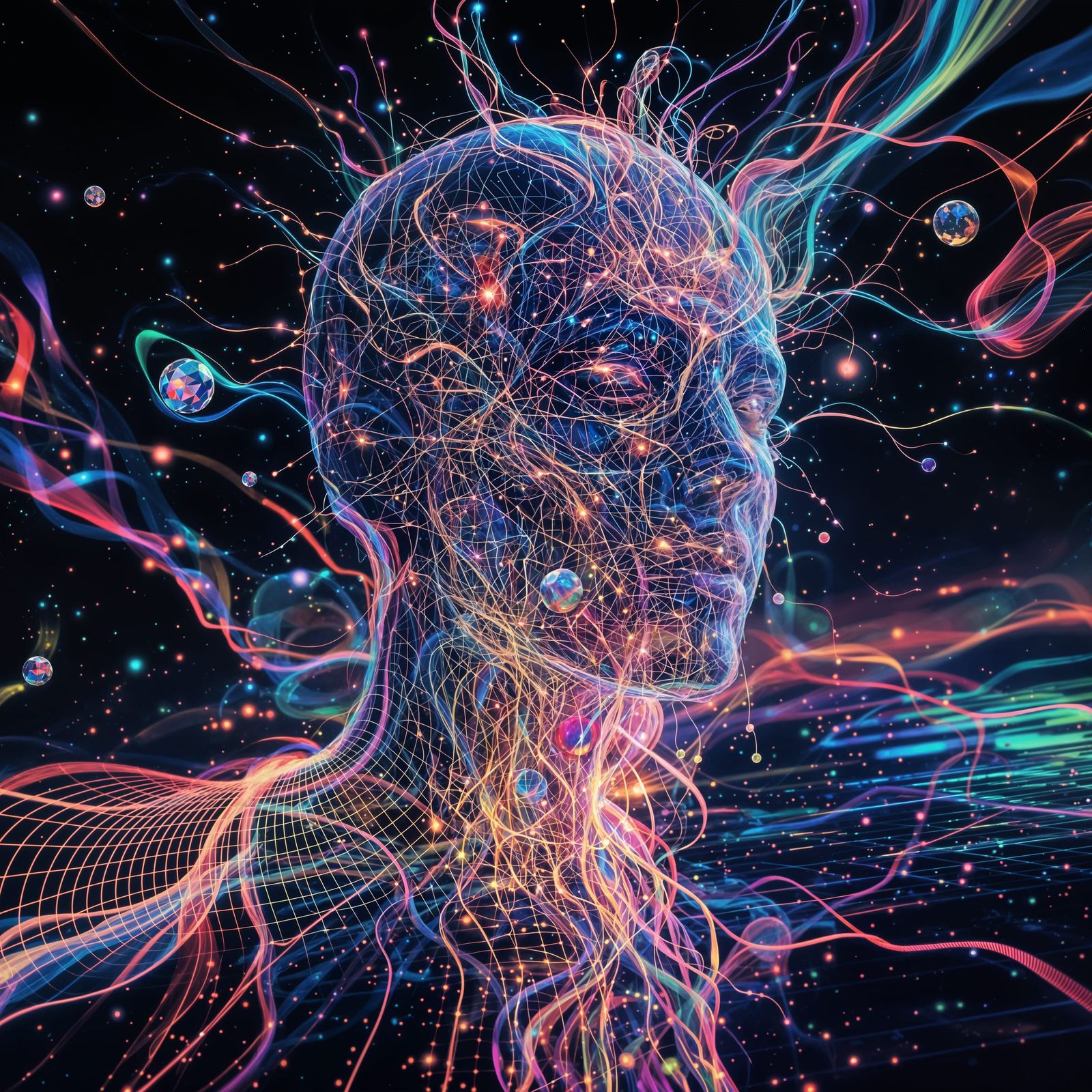 Futuristic AI Meltdown in Digital Hyper-Art