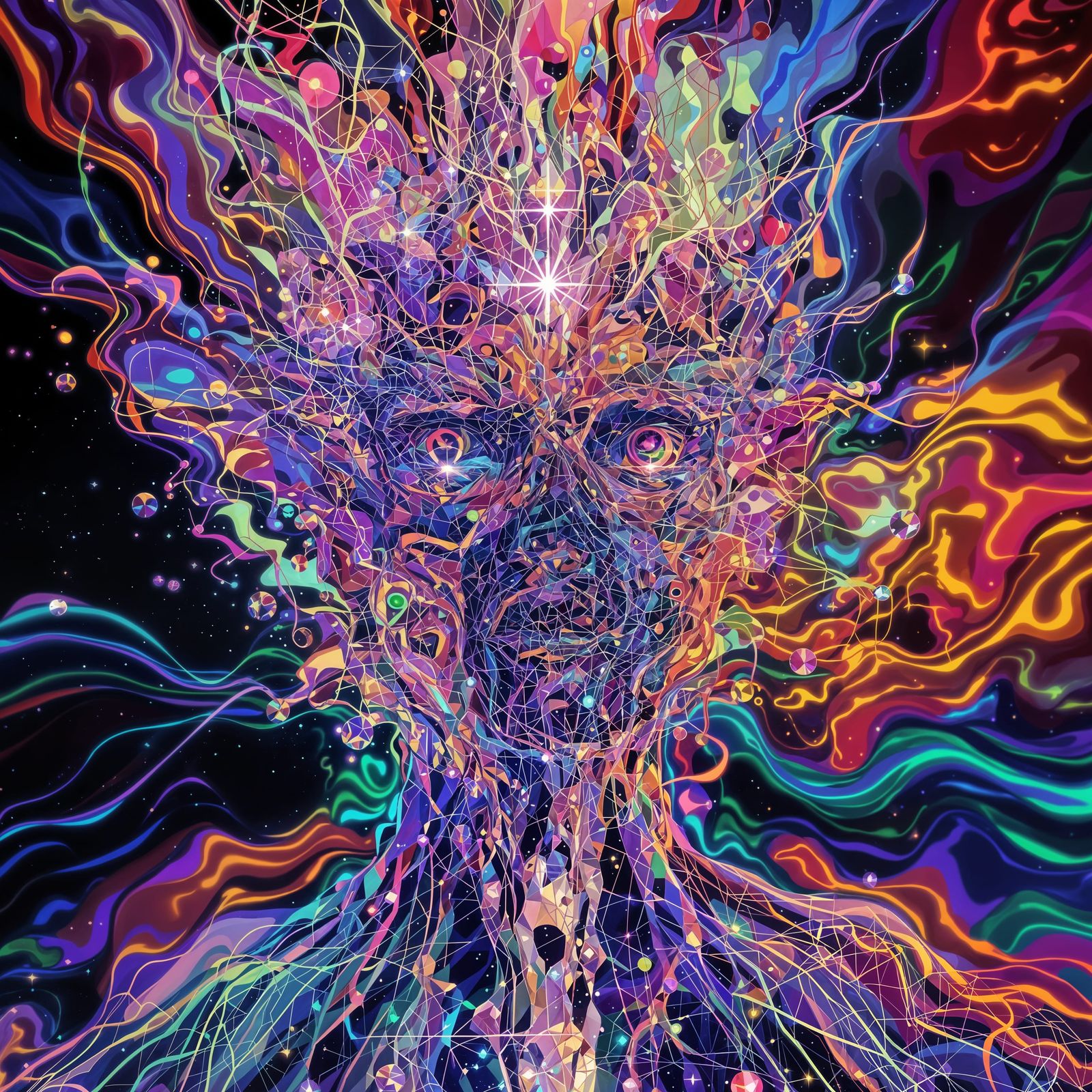 Surreal Futuristic AI Meltdown in Digital Art