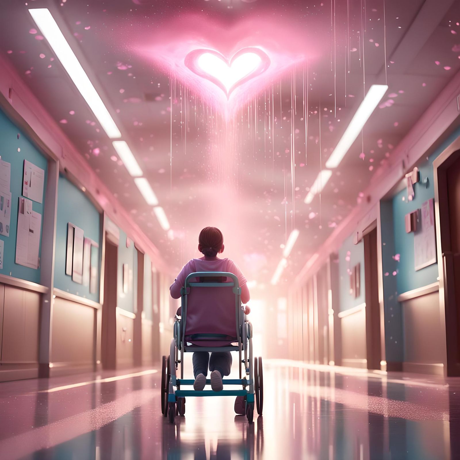 Joyful Pregnant Mother Races Down Hospital Hallway