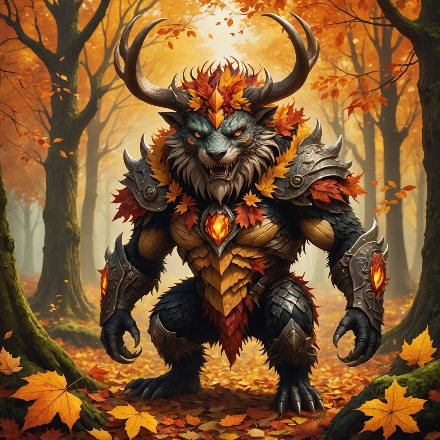 Autumn Creature in an Epic Landscape