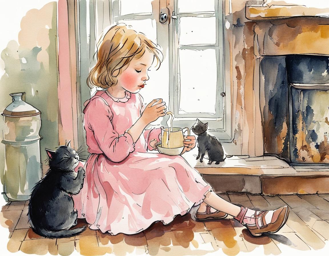 Poesje mauw, a Dutch nursery rhyme about giving milk to cats