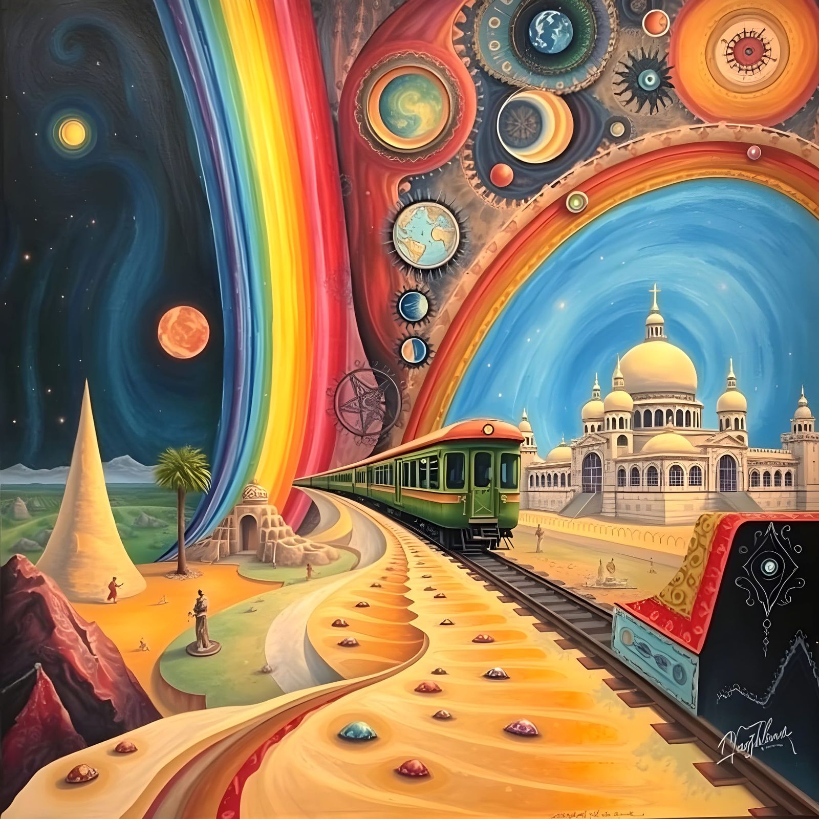 Train to Xanadu: Surreal Abstract Art