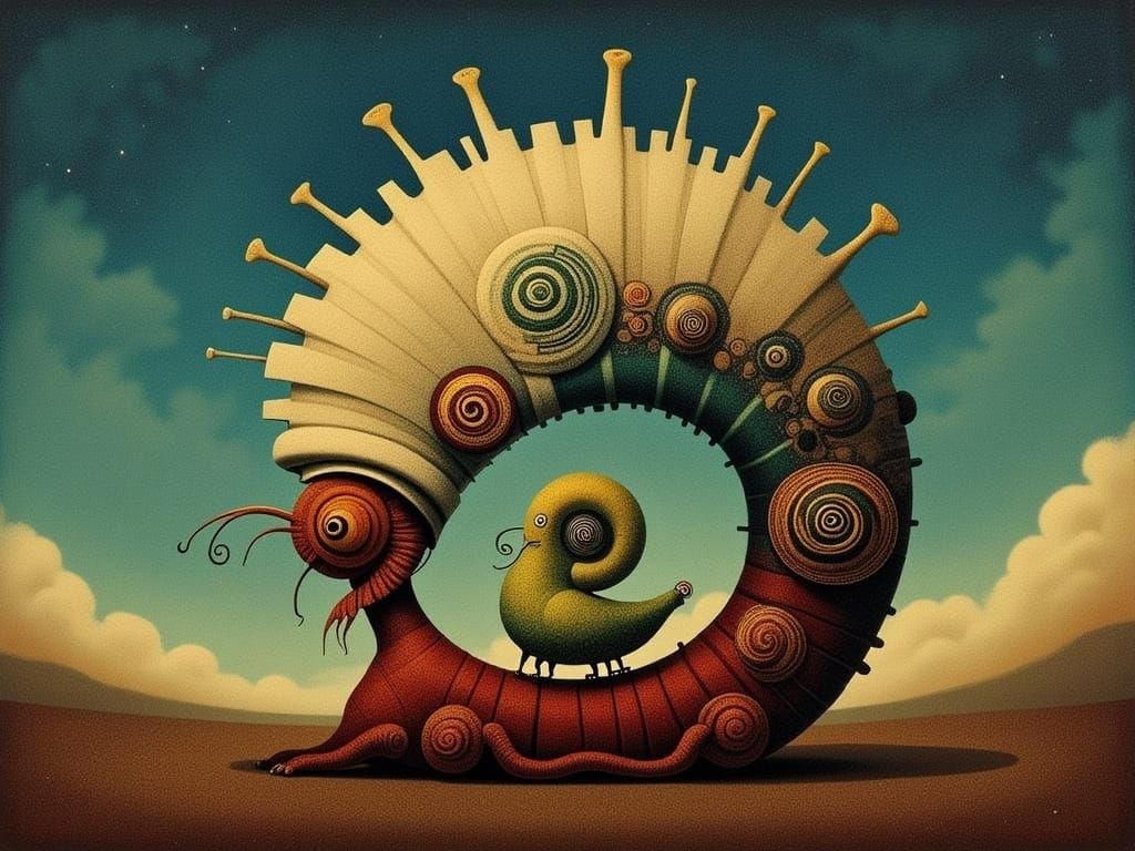 Abstract Dollz with Cicada and Crawdad Motifs