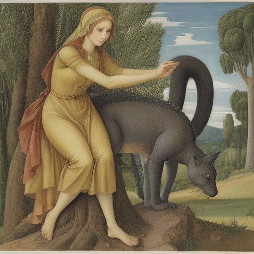 Futuristic Feline Parody in Vibrant Digital Art