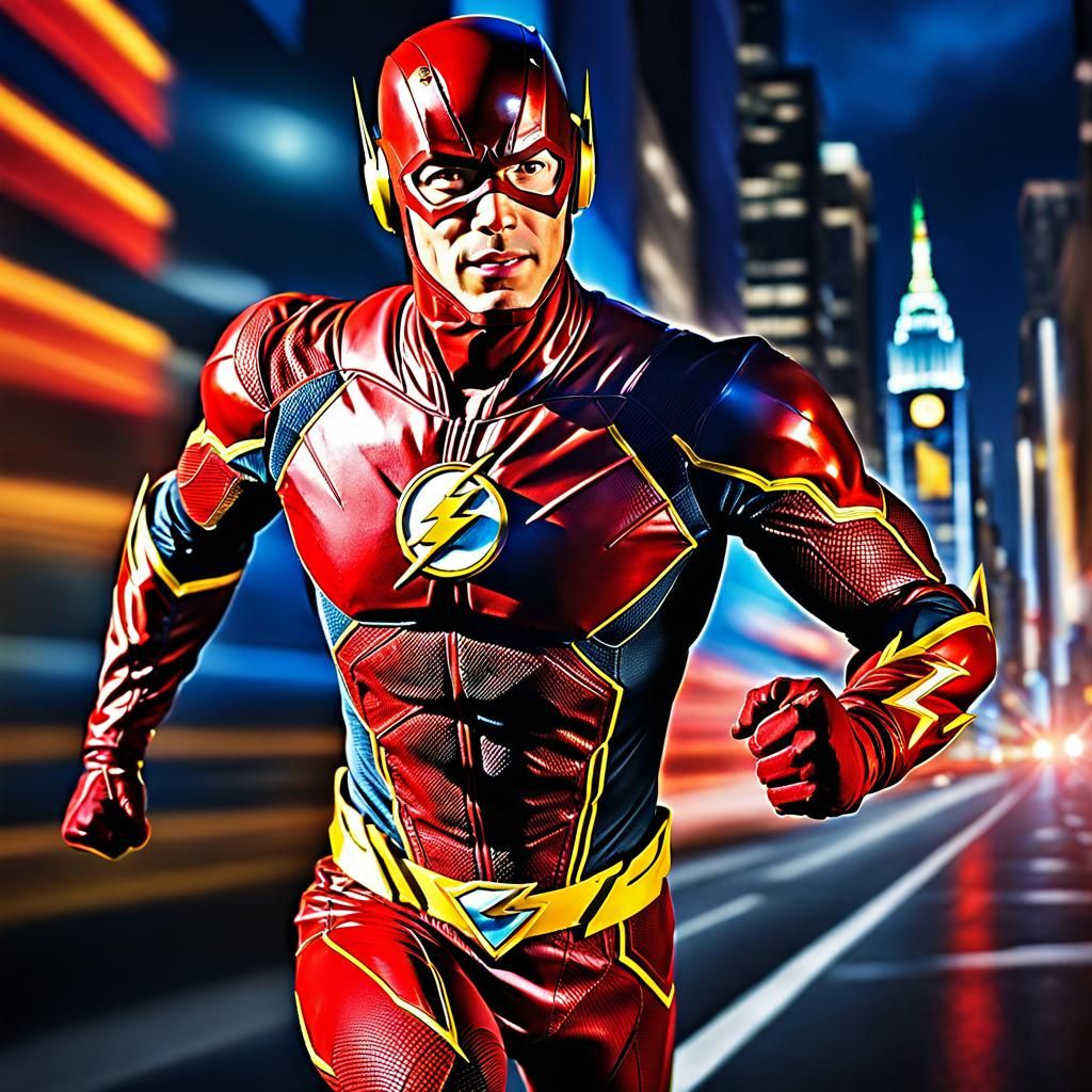 The Flash Runs at Night: Conceptual Splash Art