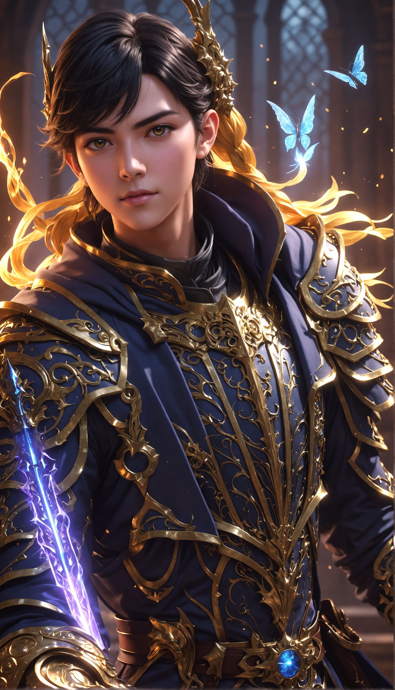 High Holy Mage in Living Armor With Weapon