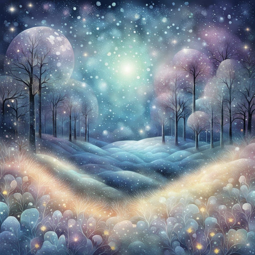 Enchanted Winter Portal in Whimsical Style