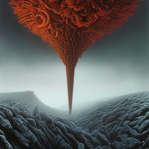 Dystopian Post-Apocalyptic Christmas Digital Illustration