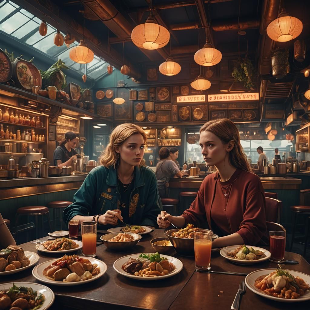 Girls Dine in Exotic Paradise at Fanclub Restaurant in Stunn...