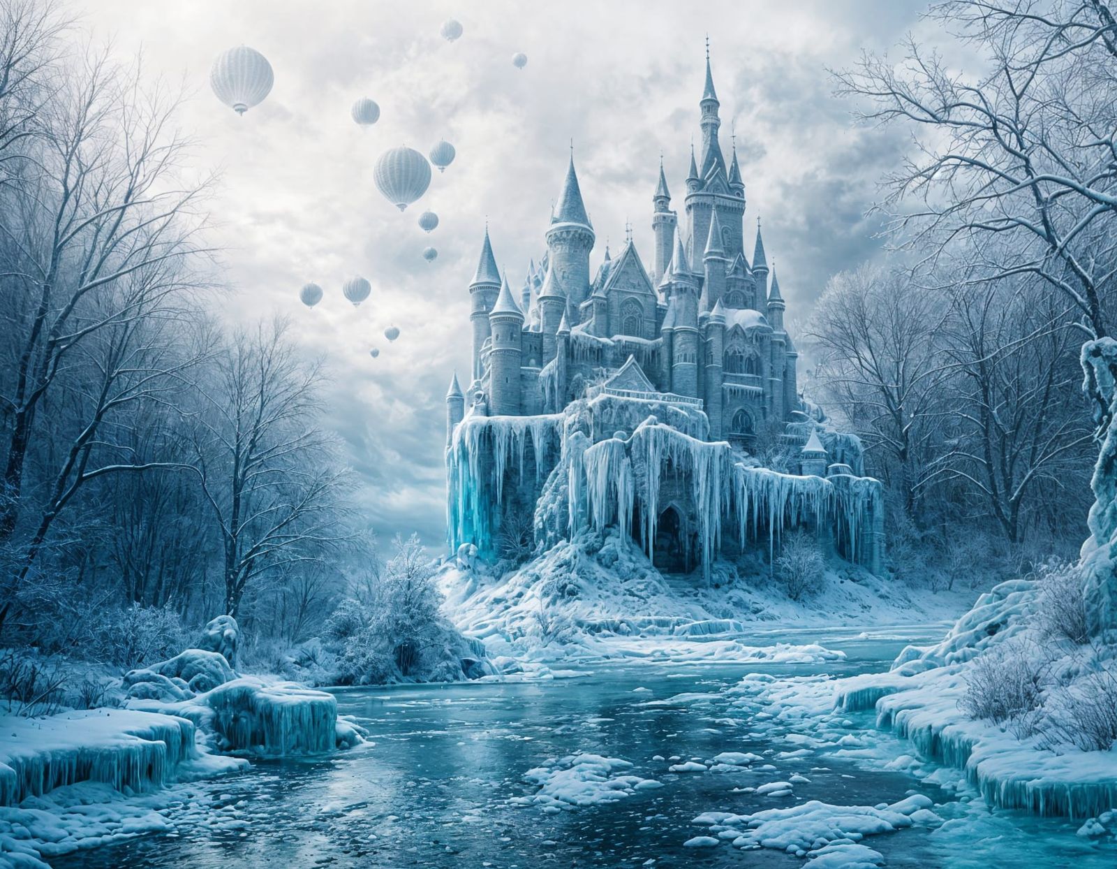Frozen Winter Kingdom in Eerie Silence