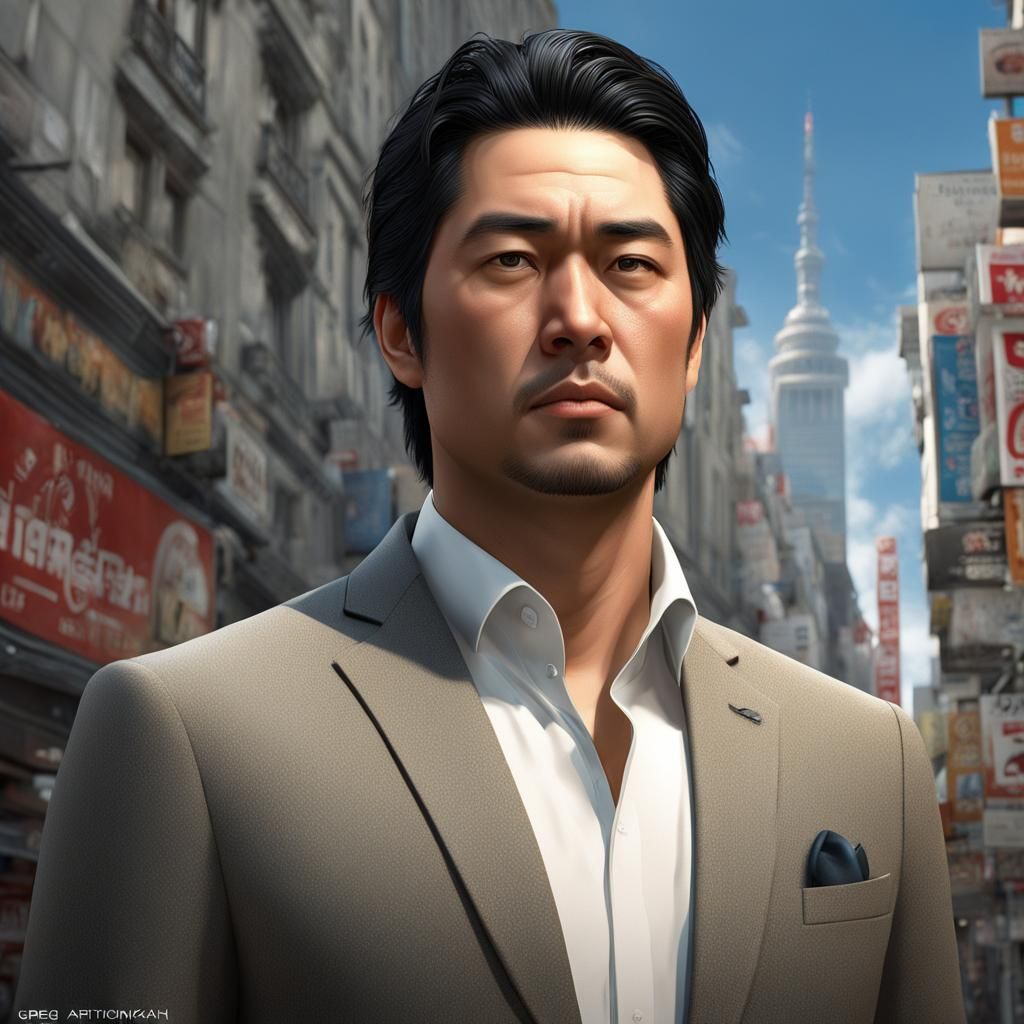 Detailed Portrait of Attractive Man in Suit