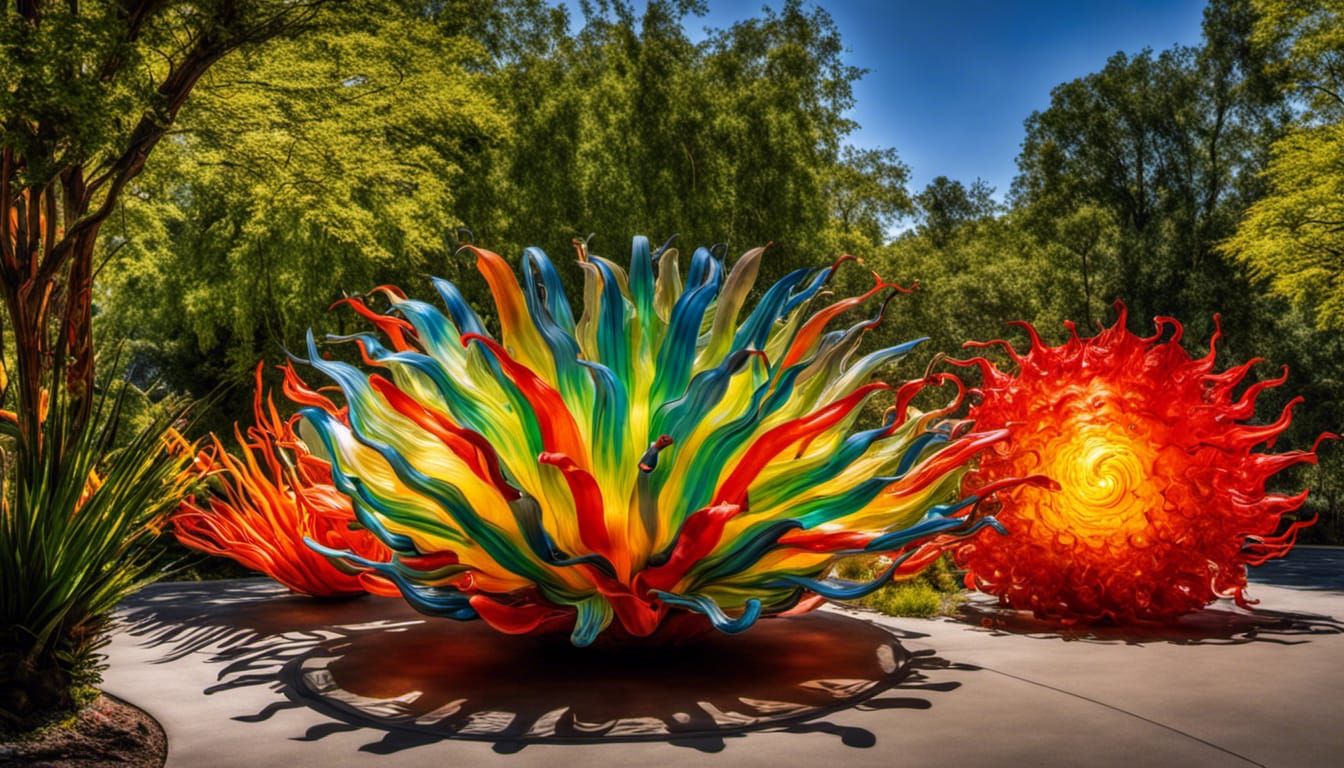 Hyperrealistic Glass Art Sculpture with Iridescent Details