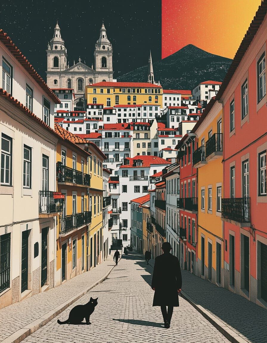 Heatwave Dreamscape in Postpunk Expressionist Style