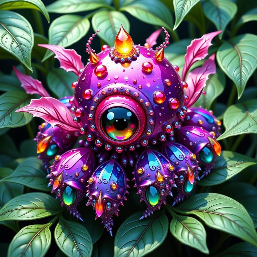 Surreal Fuchsia Faerie in Whimsical Wonderland
