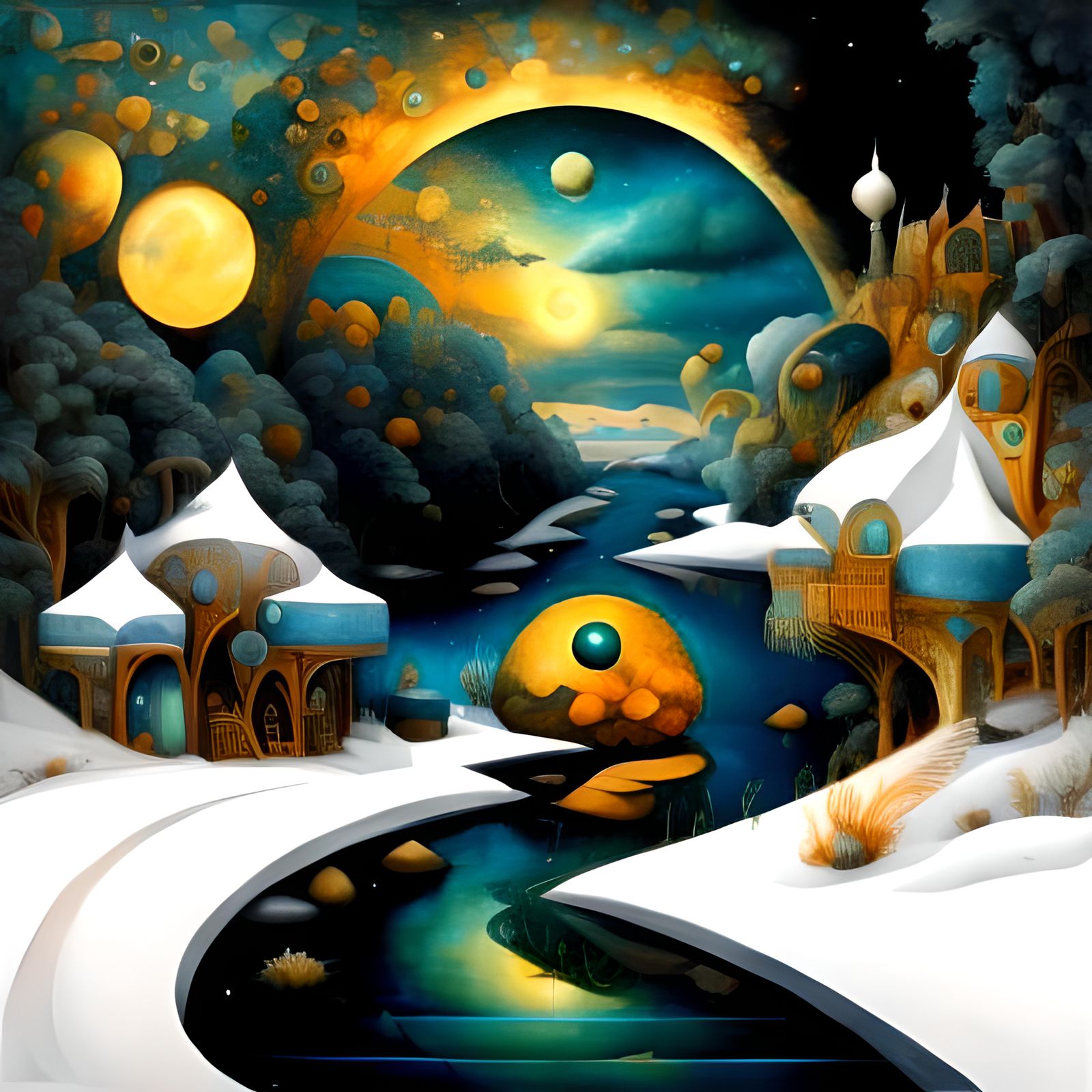 Abstract Whimsical Design with Candy Elements