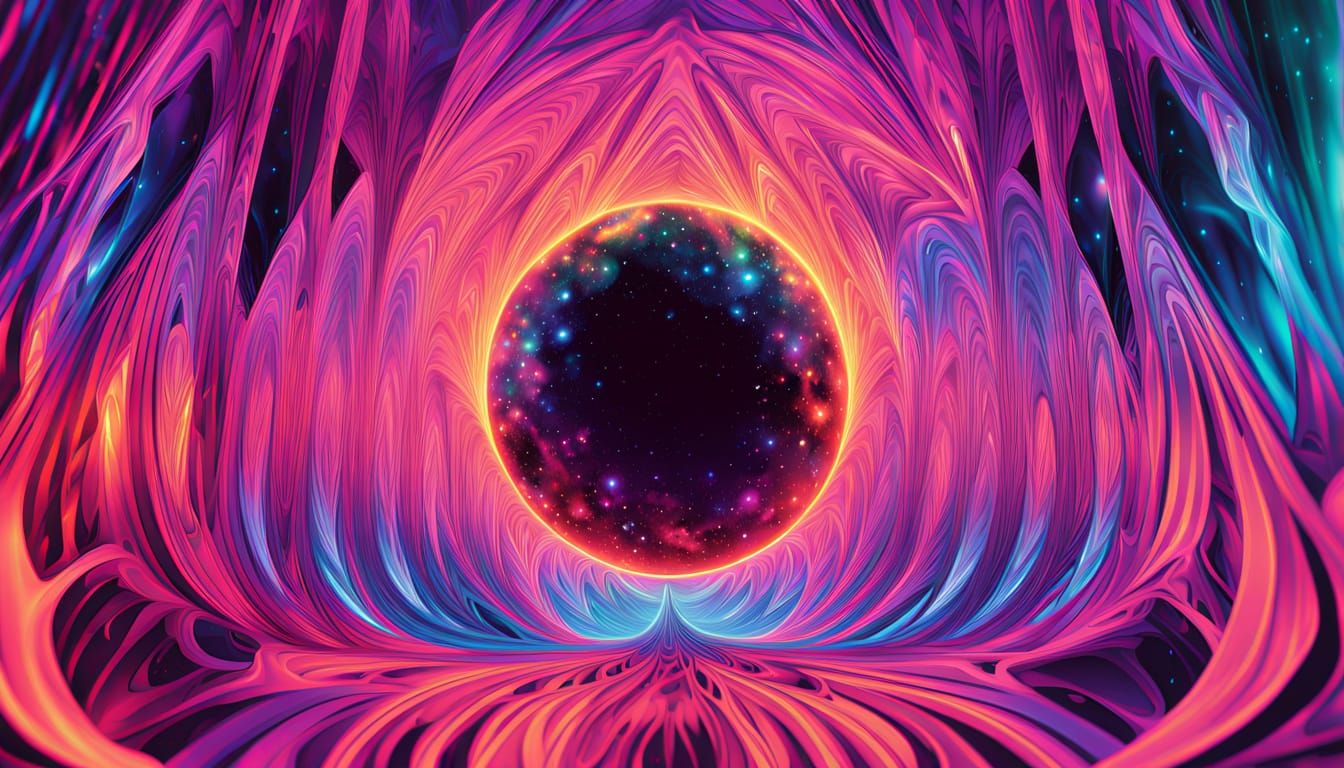 Abstract Color Gradient Digital Art