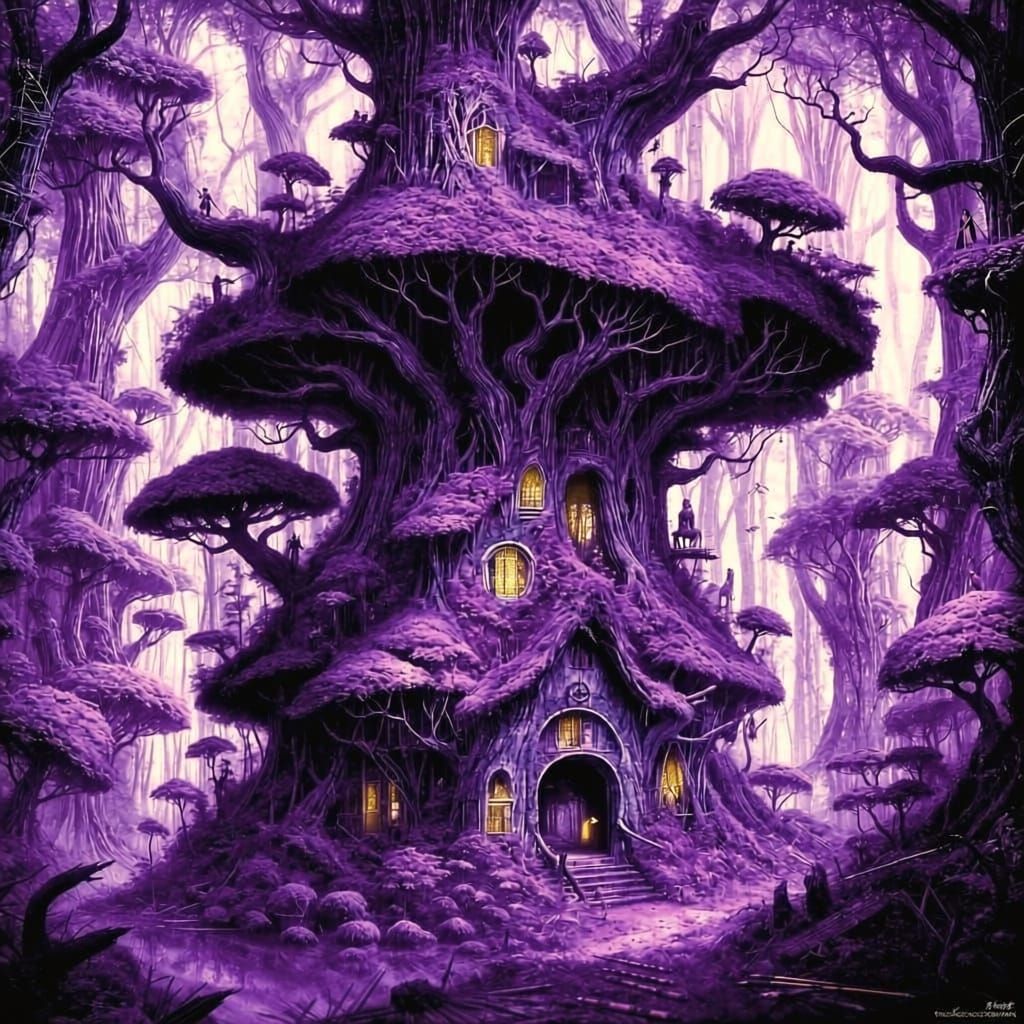 Thick forest growing from the (((shaft))) of a ((((pencil)))...