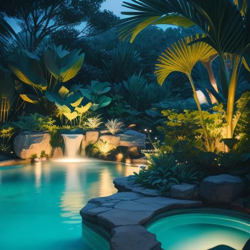 Aquamarine Pool Oasis in Natural Light