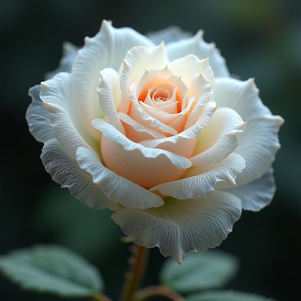 Fiber Optic Rose in Dreamlike Digital Art