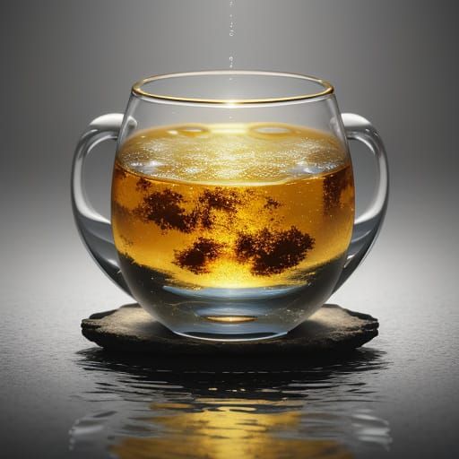 Anime Art: Ethereal Hands Pouring Spectral Water into Wine G...