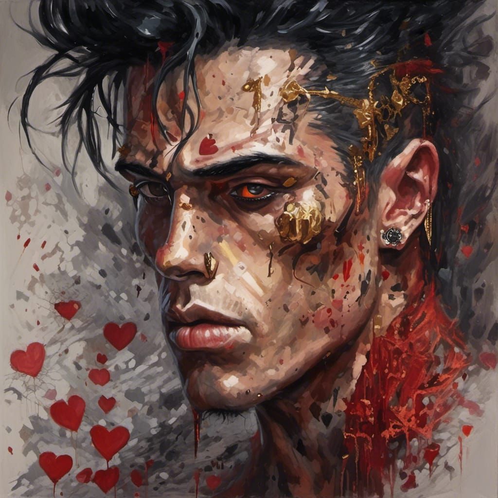 Hyperreal King of Hearts Portrait