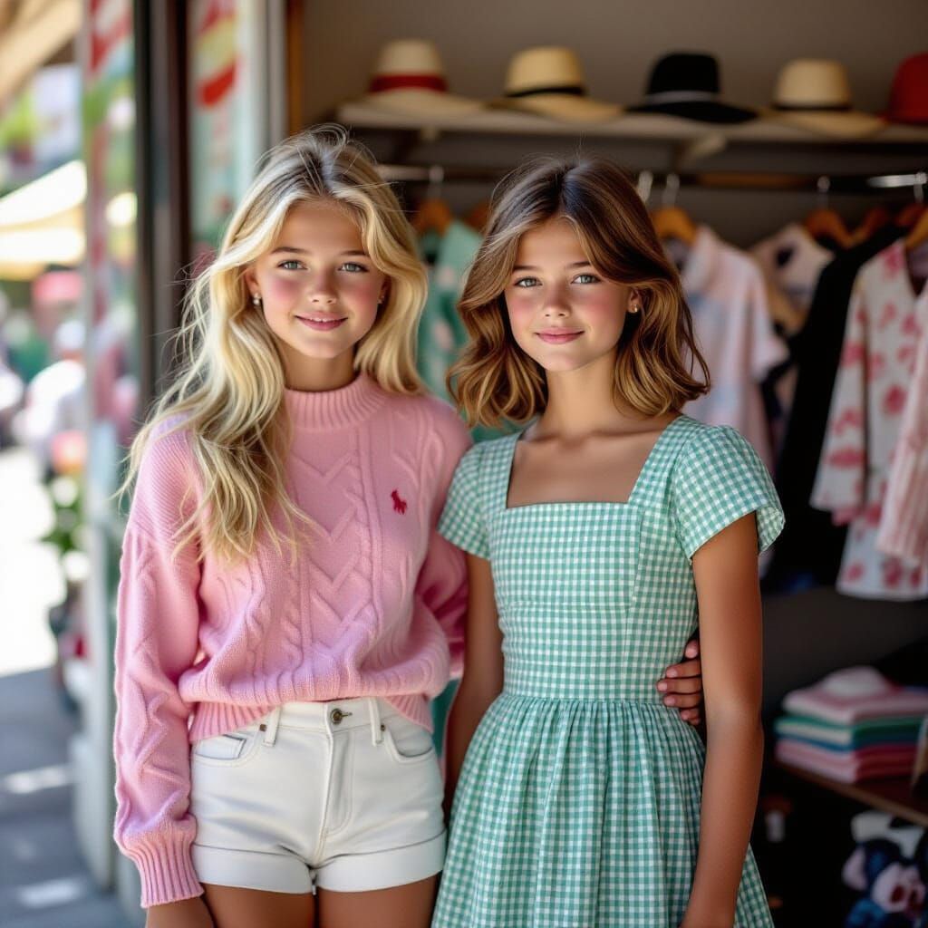 Parisian Friends at Preppy Shop, Photographic Style